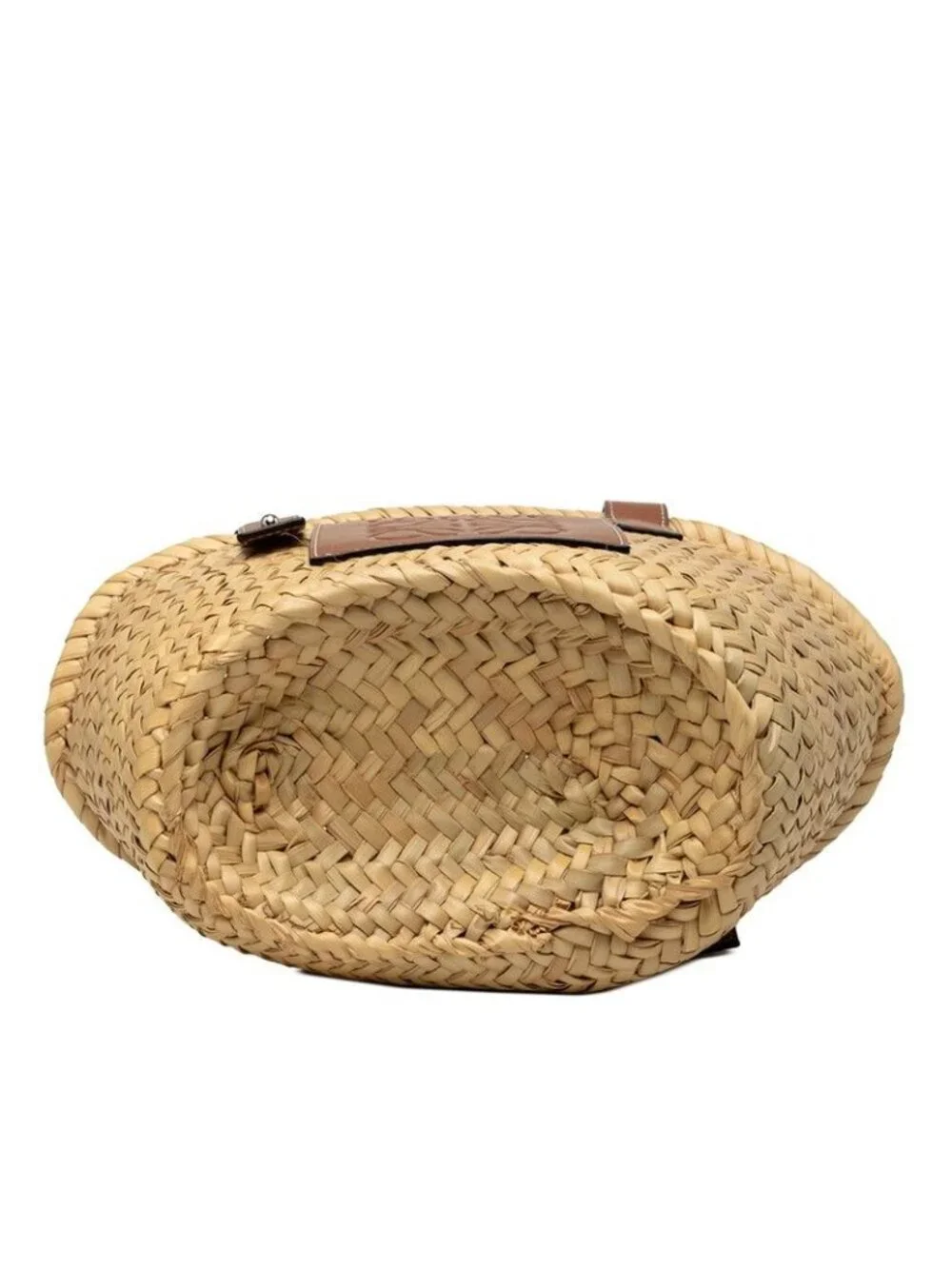 Loewe Basket Bag Small Handbag Bag Natural Brown Raffia Leather